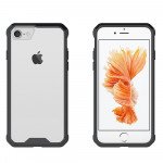 Wholesale iPhone 7 Air Hybrid Clear Case (Black)